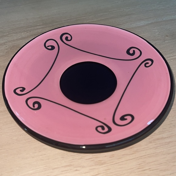 Fitz and Floyd Kitchen Fitz And Floyd Pink Cup And Saucer Gourmet